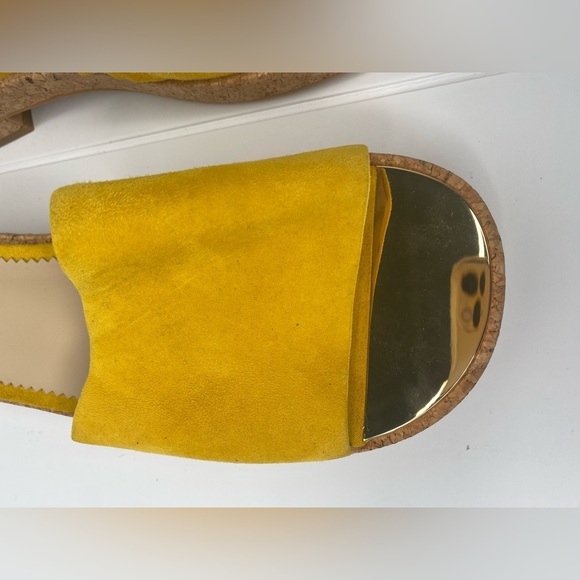 Karl Lagerfeld NWOT or Box Yellow Slide Sandals - Picture 2 of 9